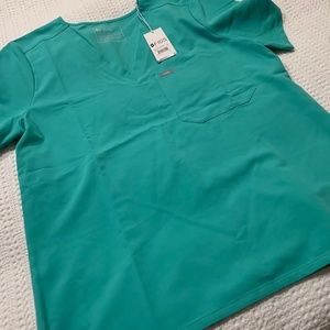 Figs Surgical Green Scrub Top - Size XL